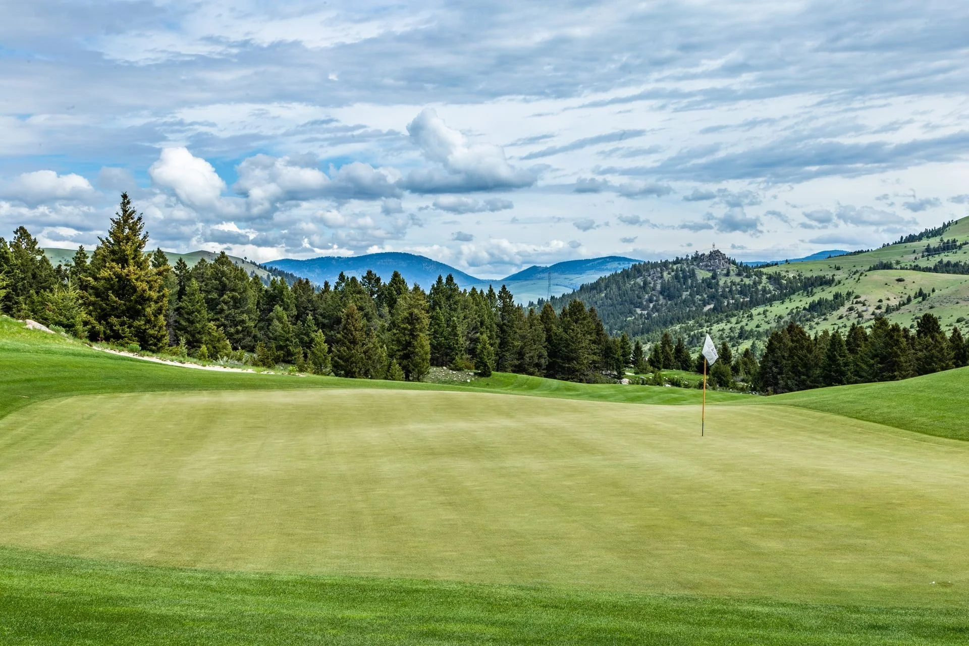 Championship golf course landscape, superintendent turf management