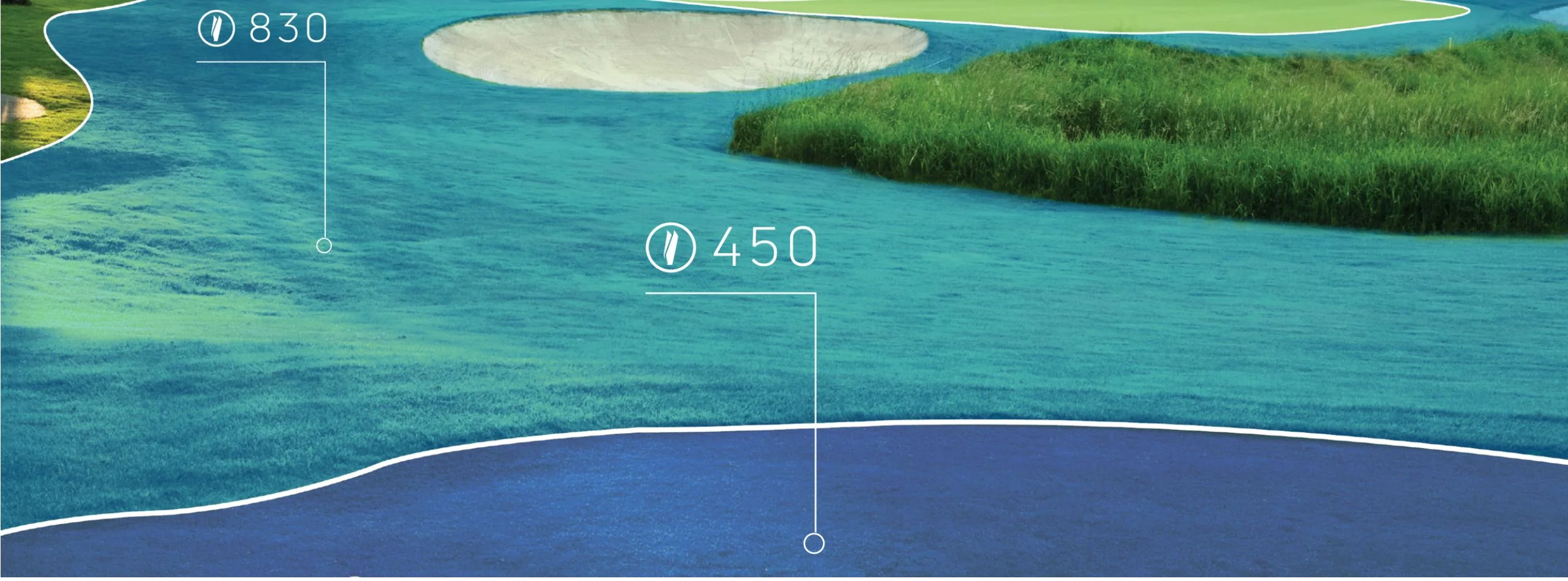 TurfScore zone overlay showing health scores by area