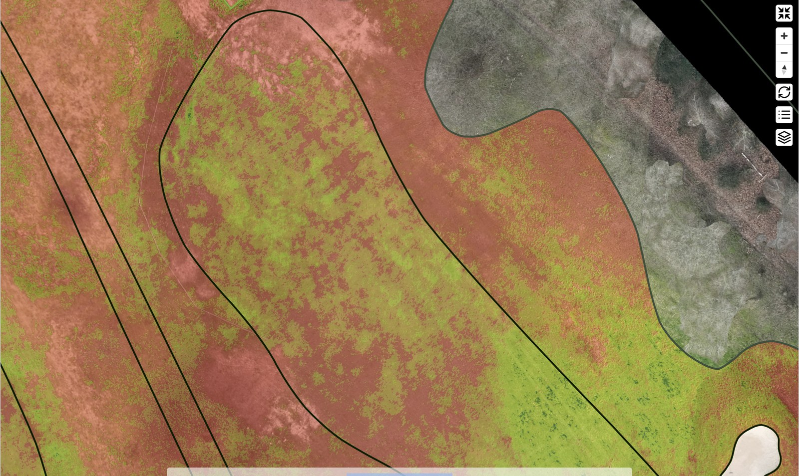 Sub-meter stress map resolution detail