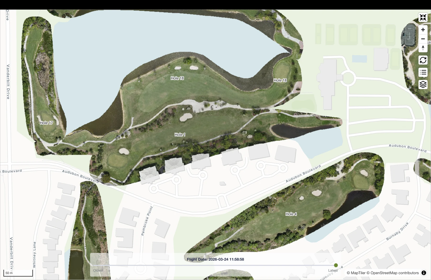 TurfScore platform showing current course health data on any device